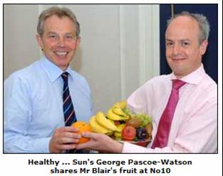 Tony Blair promoting personal health