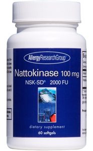 Nattokinase is a fibrinolytic anticoagulant. NSK-SD brand